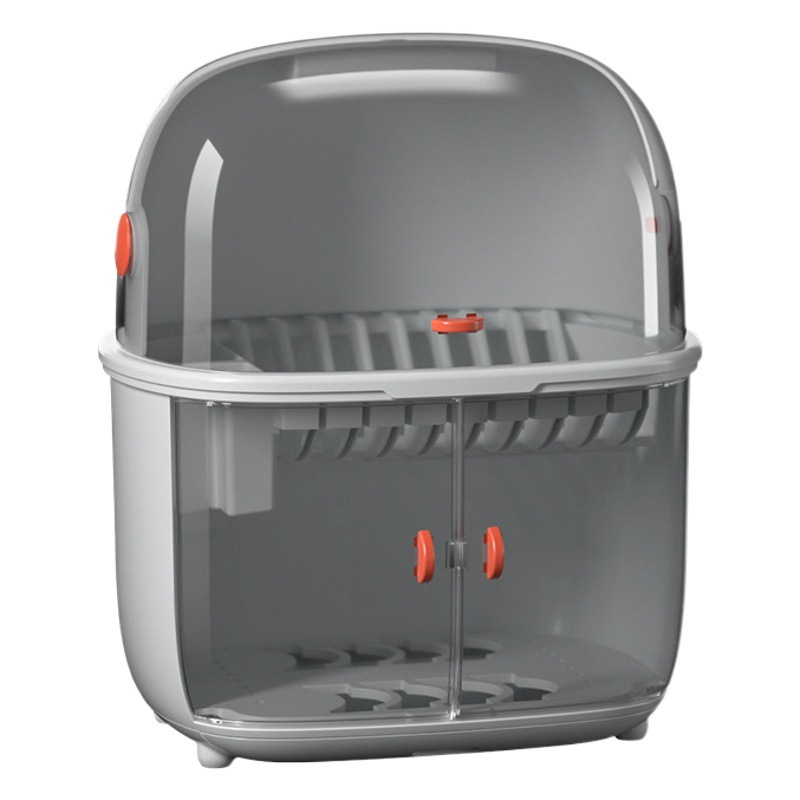 Tazón de cocina plato estante de almacenamiento vajilla caja de almacenamiento tazón de drenaje hogar tazón caja de almacenamiento con tapa desinfección armario