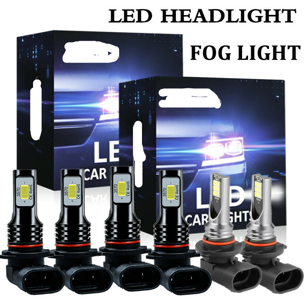 Bombilla de faro LED 9005 + 9006 LED de alto nivel y bajo nivel 9140 conjunto de lámparas de niebla integradas combinación de faro