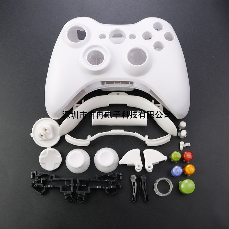 Xbox 360無線外殻ゲームのハンドル外殻のフルセットのシェル材料はすべてのプラスチックの小さいボタンを配合します。|undefined