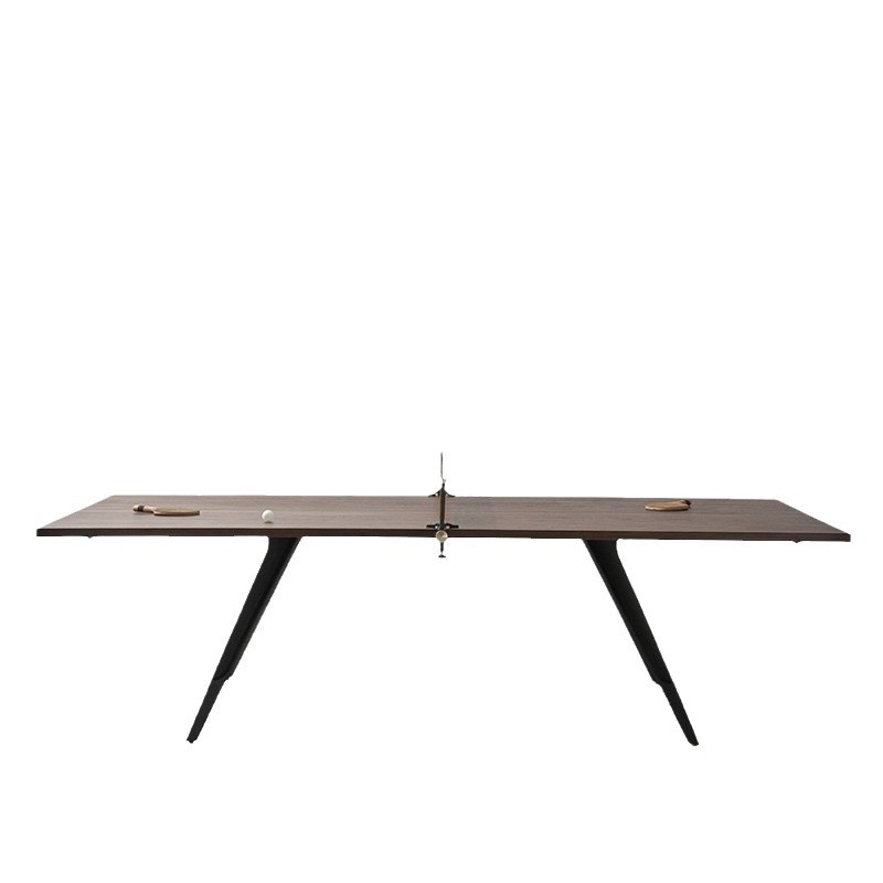 Mesa de ping-pong de madera maciza interior estándar casa villa club de entretenimiento mesa de oficina comercial mesa de comedor de doble uso