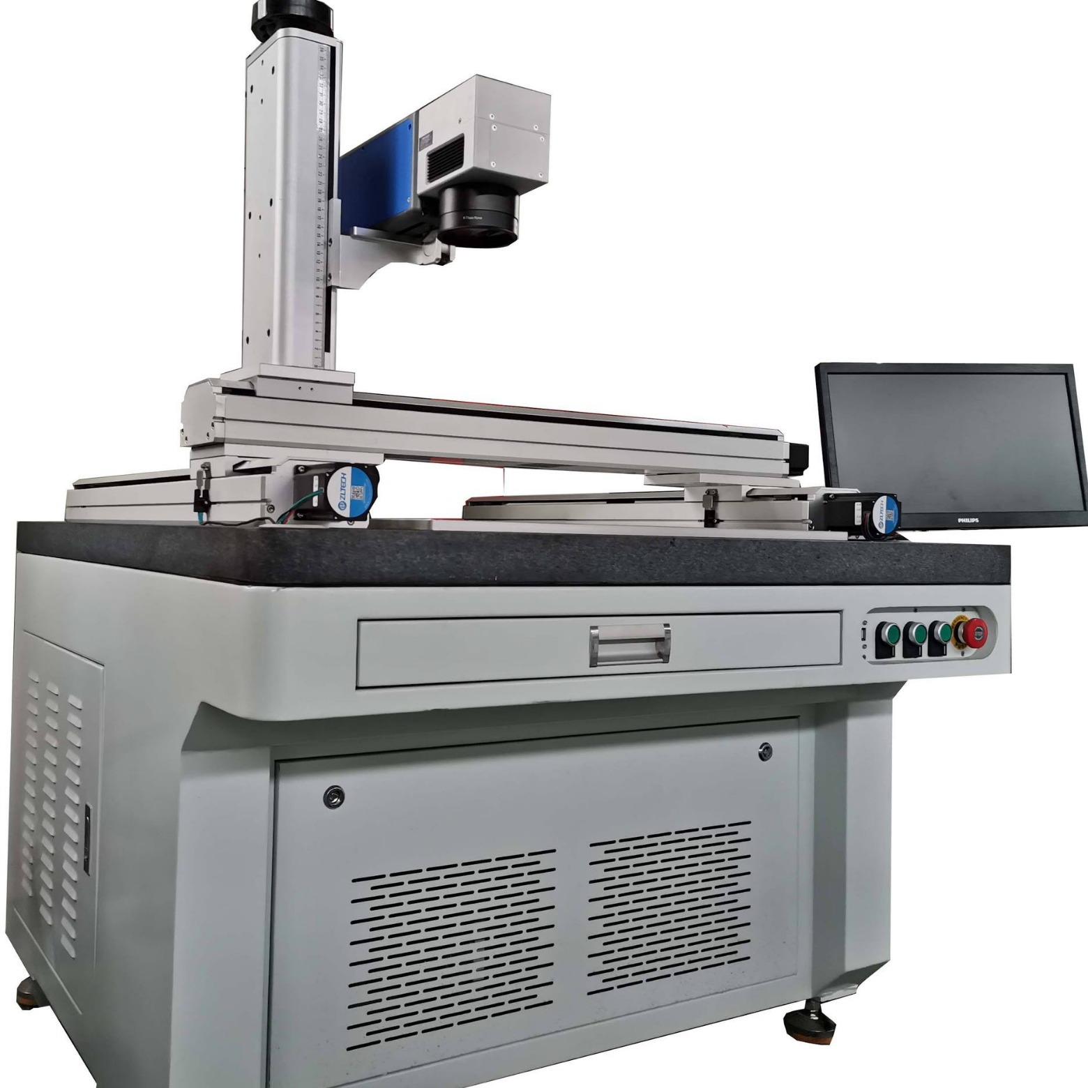 金属刻度尺激光镭雕刻字打标机器专业化刻度激光镭雕刻字打标设备