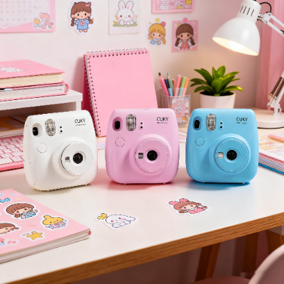 Cuky Instant Camera for Kids, Print Camera, Same Model as Polaroid Mini, One-Shot Photo Paper Camera