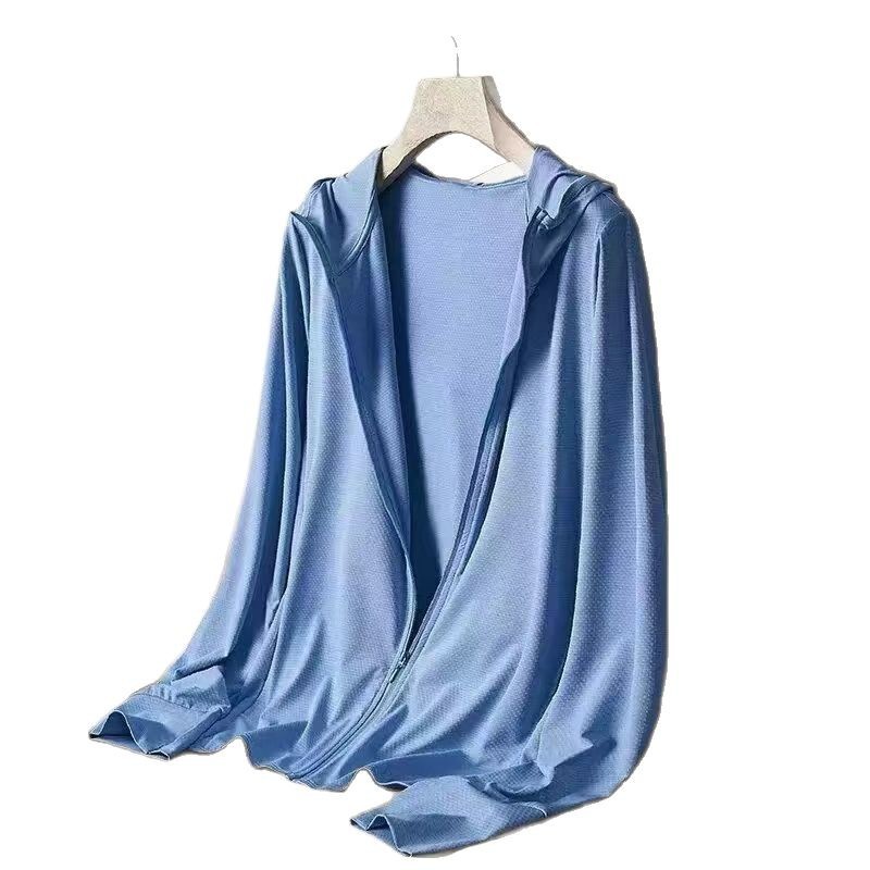 Spring and summer new outdoor fishing coat trendy men's ice silk sunscreen cool sunscreen riding clothes coat lovers outfit