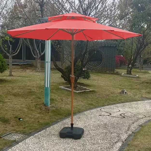 Paraguas al aire libre patio al aire libre jardín mitad de paraguas solar camping cabina de seguridad paraguas image 70