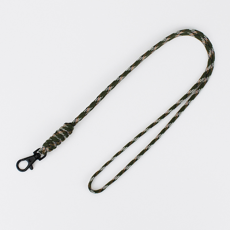 Nueva llave de cordón de permiso de trabajo cuerda de cuello anti-perdida Certificado de tarjeta escolar Cordón de teléfono móvil cuerda de paraguas creativa tejida a mano