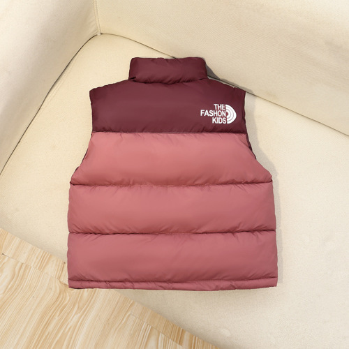 New Children's Plaid Down Cotton Collarless Vest for Autumn/Winter 2025 - Unisex for Boys and Girls, Middle Kids and Toddlers - Versatile Cardigan
