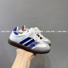 2025春秋款儿童板鞋简约百搭男童德训鞋磨术贴穿脱女童真皮鞋子潮