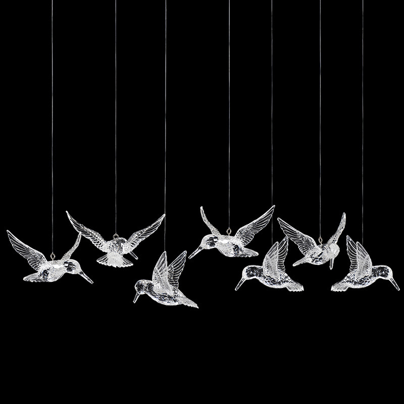 Acrylic Hummingbird Hanging Decoration for Weddings, Transparent Crystal Bird for Home and Hotel Ceilings Acrylic Hummingbird Hanging Decoration for Weddings, Transparent Crystal Bird for Home and Hotel Ceilings