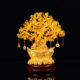 Yellow crystal cash cow ornaments small fortune tree home creative wine cabinet home decoration accessories TV cabinet fortune ingot tree