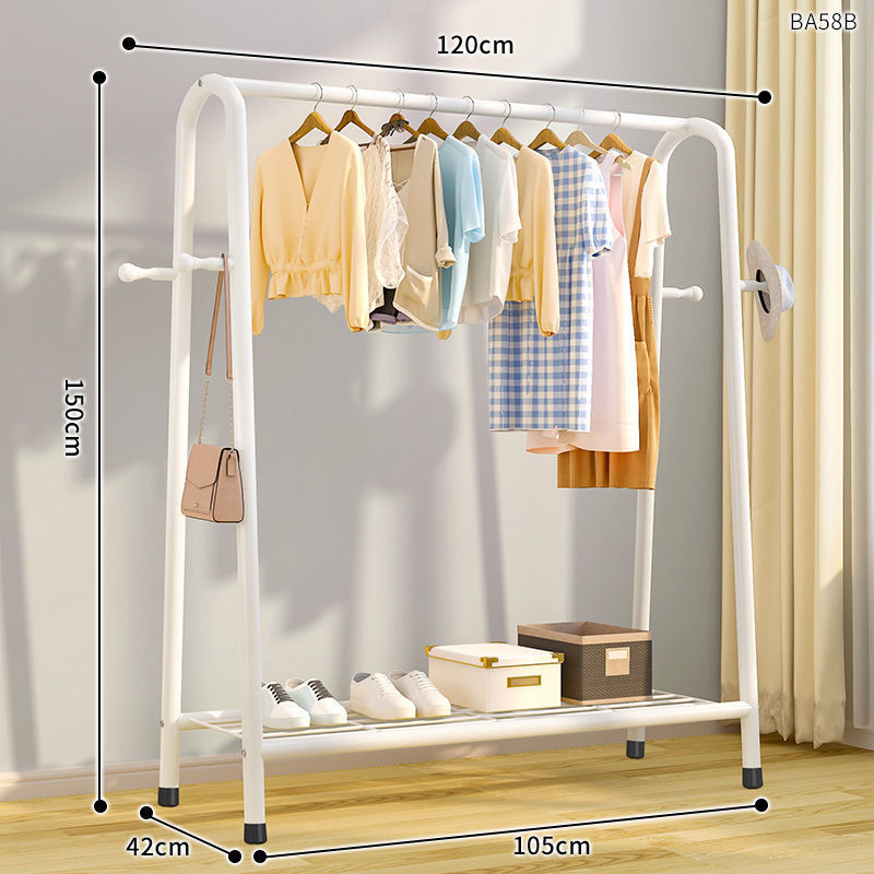 Tendedero, piso, piso, dormitorio, perchero, balcón, perchero, poste de ropa simple para el hogar, estante de ropa para el dormitorio