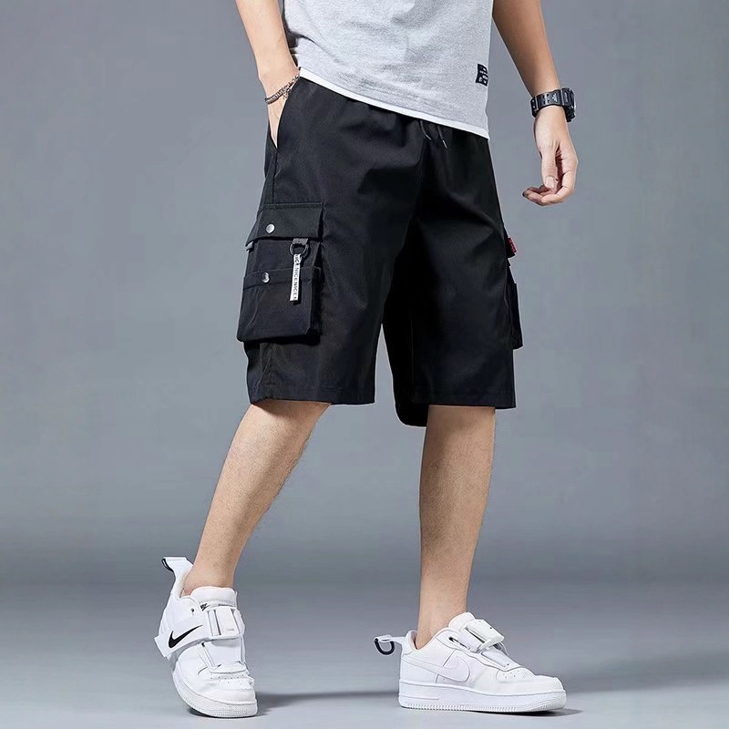 Cross-Border Foreign Trade Cargo Shorts Men's Summer Loose Casual Pants Korean Style Trendy Men's Pants Multi-Pocket Five-Point Pants