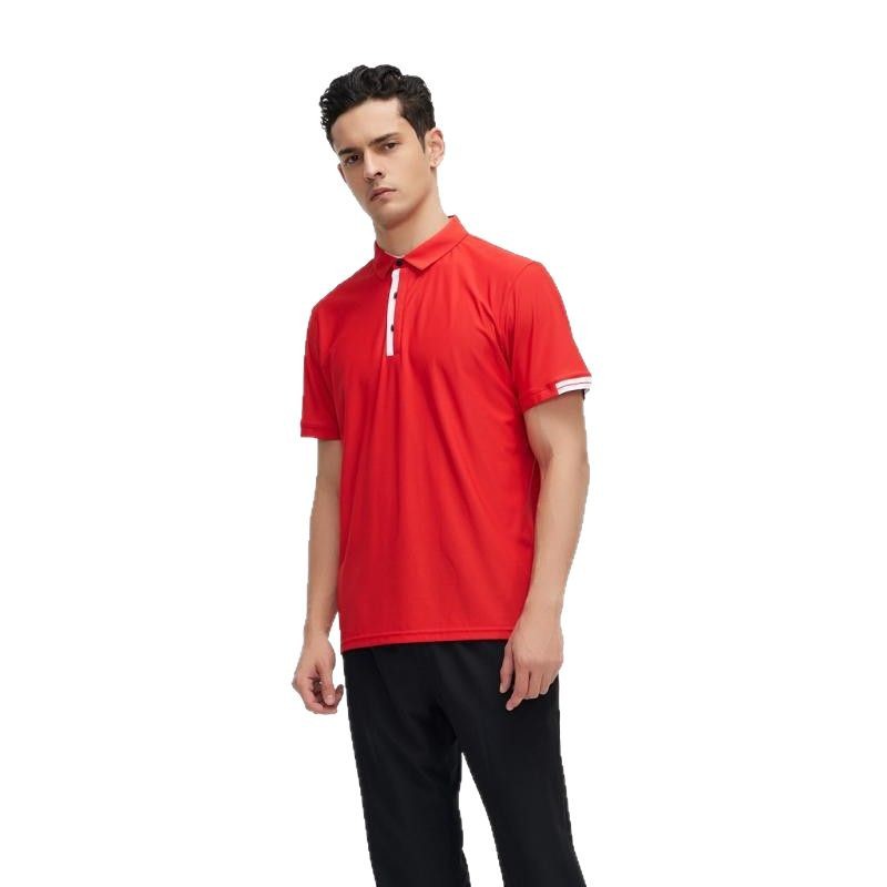 Verano nuevo deporte ocio polo de manga corta mujer y hombre cuello clásico versátil ropa deportiva transpirable de secado rápido impresa