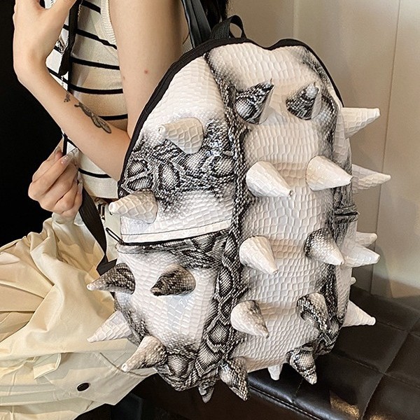 Mochila coreana unisex 2024 – estilo moderno, gran capacidad, diseño divertido de erizo, tendencia juvenil