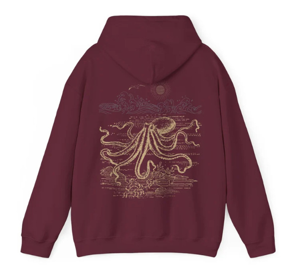 Octopus Hoodie Beachy Hoodies