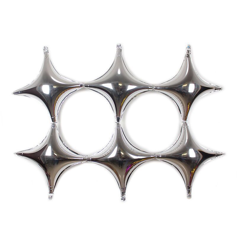 铝小四角星银色