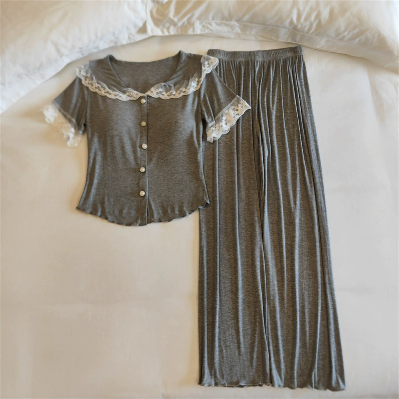 Top with cups, spring pijama, summer sexy thin set