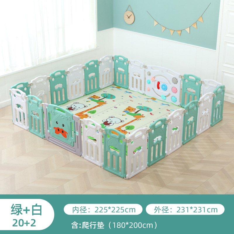 2+20+ crawling mat green and white