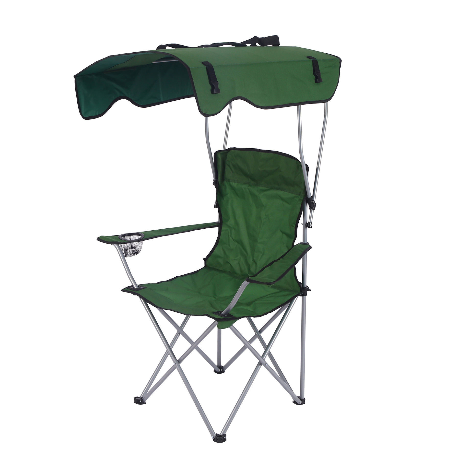 Silla plegable de sombra al aire libre transfronteriza silla de pesca silla de ocio portátil silla de respaldo doble silla de techo sillón