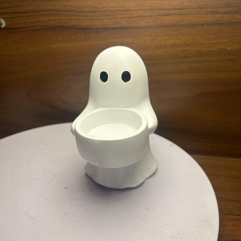 跨境新款Ghost Aroma Candle Holder 创意万圣节幽灵香薰烛台摆件|undefined