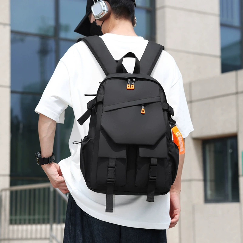 Waterproof school bag for beloved, capacious laptop, backpack for traveling, oxford cloth, business version