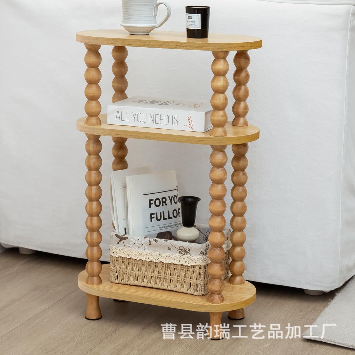 Estante de almacenamiento de madera estilo vintage, de varias capas, para sala de estar, dormitorio, mesa auxiliar, cocina, baño, mesa de centro, mesita de noche, estante organizador.