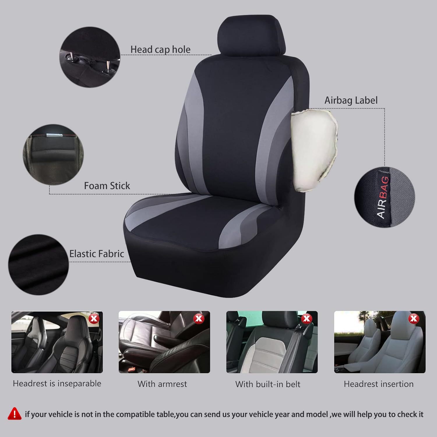 Source Factory Double Waistline All-Season Fabric Car Seat Cushion Hot-Selling on Amazon, Temu, Southeast Asia, Europe, and America
