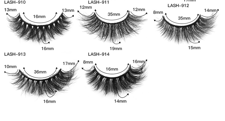 Fashion Double-layer Thick Cross Mink Hair  False Eyelashes 9 Pairs display picture 3