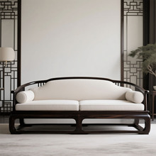 新中式乌金木实木沙发组合别墅客厅大户型现代简约禅意中国风家具