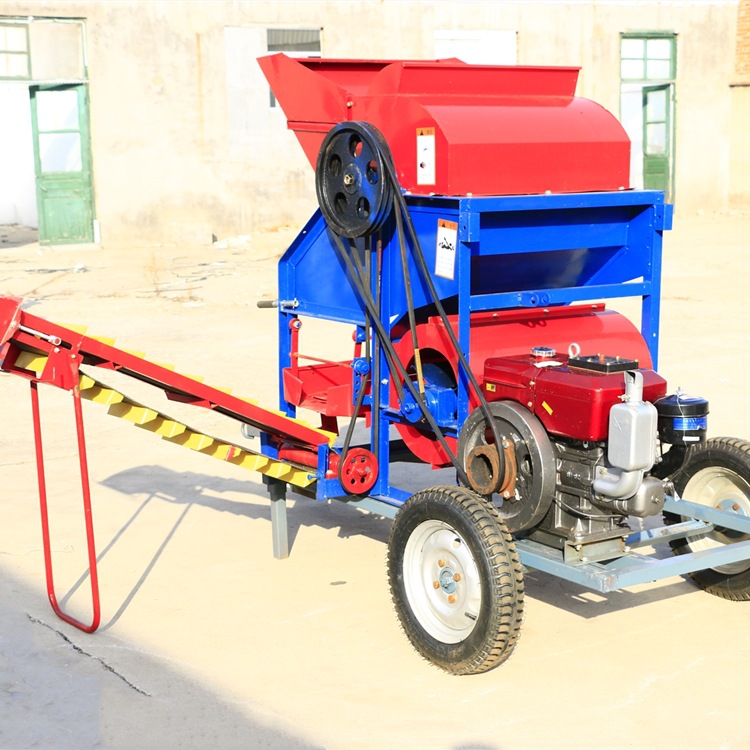 400型家用干湿两用花生摘果机全喂入中小型全自动花生摘果机外贸