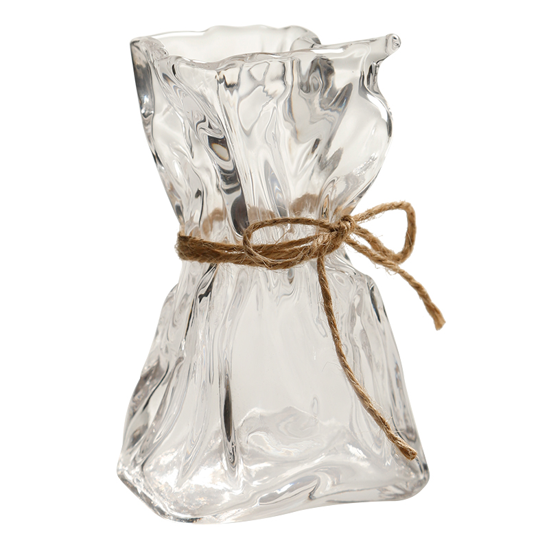 Nordic simple origami transparente florero ins estilo creativo Hotel B & B decoración florero de vidrio arreglo floral