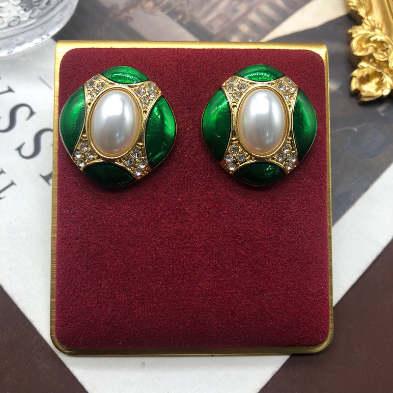 Earrings, Necklace Classification 1 Piece, 1 Pair Quantity Wholesale Jewelry Elegant Lady Simple Style Geometric Alloy Artificial Pearls Zircon Inlay Earrings Necklace