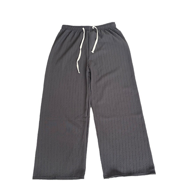 Pantalones blancos de piernas anchas para mujeres primavera y verano delgados de cintura alta caída sensación casual traposas rectas nubes de espuma image 5