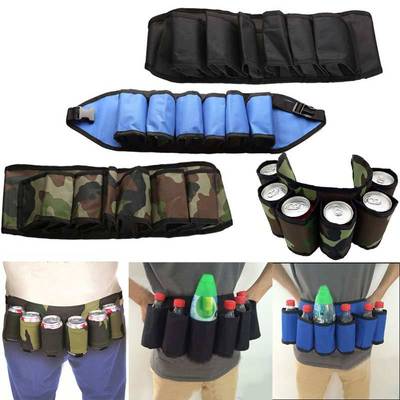 6-Pack Beer Belt  随身携带饮料背袋工厂直供户外登山啤酒腰带