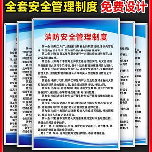 Safety Production Management Regulations and Rules Fire Protection Signs Wholesale Workshop Warehouse Factory Operating Procedures