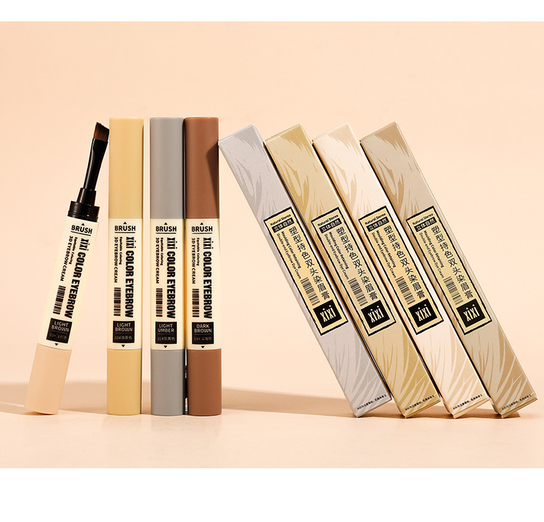 Beauty xixi Shaping and color-holding Dual-head Eyebrow Cream is natural, long-lasting, easy to apply, waterproof, does not smudge, and is smooth undefined
