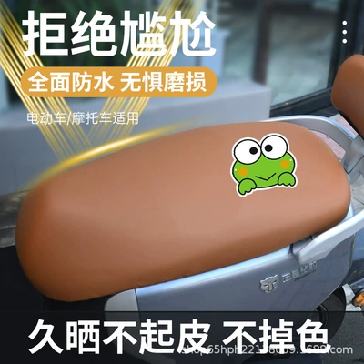 Thickened waterproof and sun-proof electric Electric car cushion - big-eyed-frog