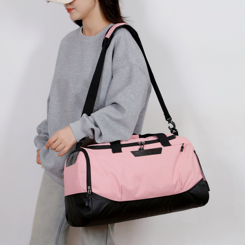 Bolsa de fitness de marca de moda, almacenamiento de zapatos independiente, un solo hombro, mochila de yoga, bolso de viaje portátil de gran capacidad, bolsa de equipaje.