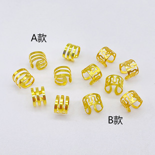 Reggae wig dirty braid hair buckle iron plated wavy hair ring diy braid accessories spot wholesale