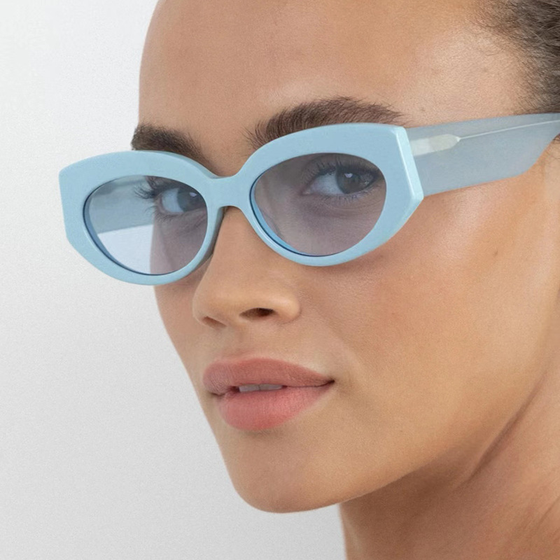 Cat Eye Glasses Style Outdoor Occasion Simple Style Solid Color Ac UV400 Protection Cat Eye Full Frame Women's Sunglasses