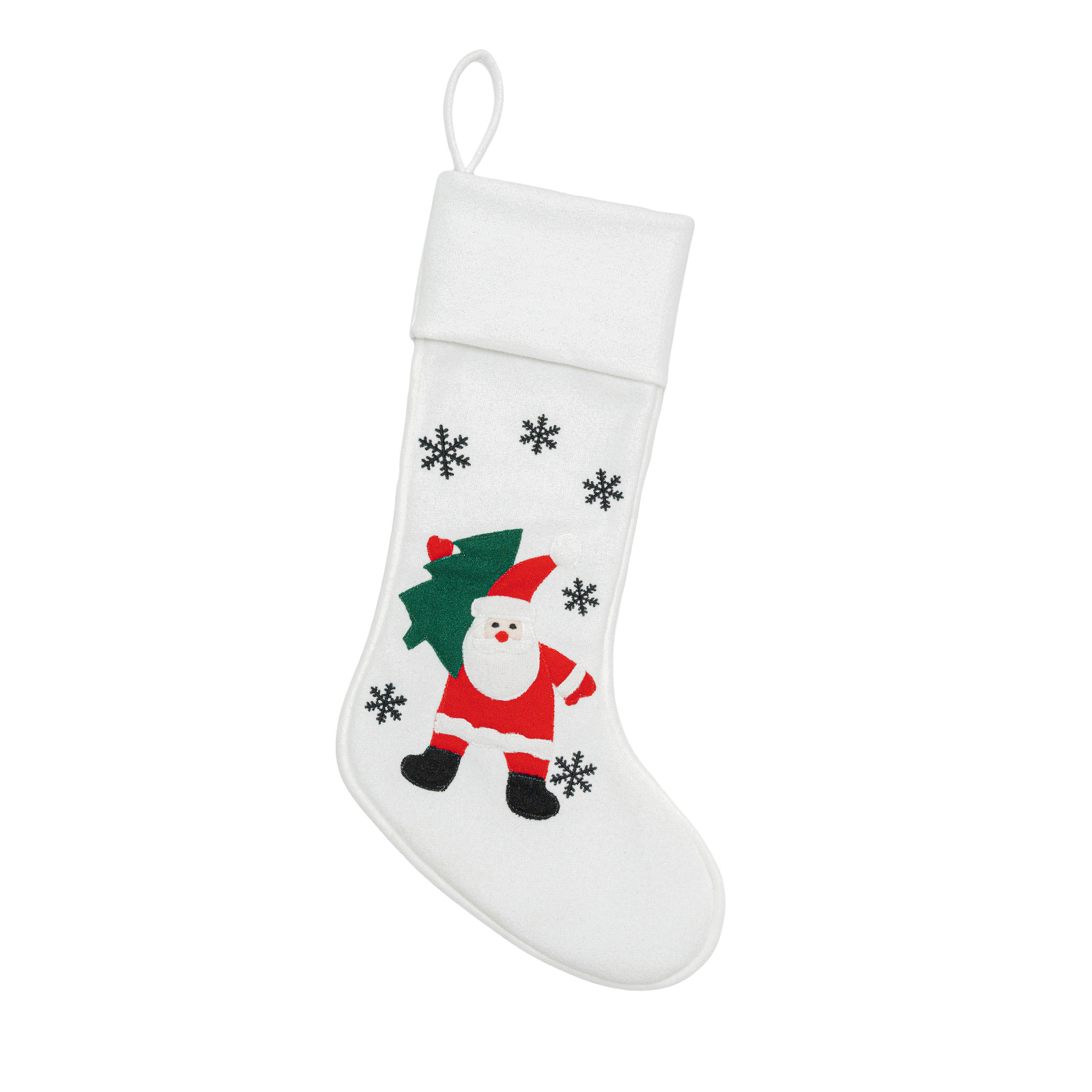 Navidad transfronteriza calcetines de Navidad blancas lindas calcetines de decoración de Navidad de dibujos animados grandes bolsas de regalo de pingüino bolsas de dulces