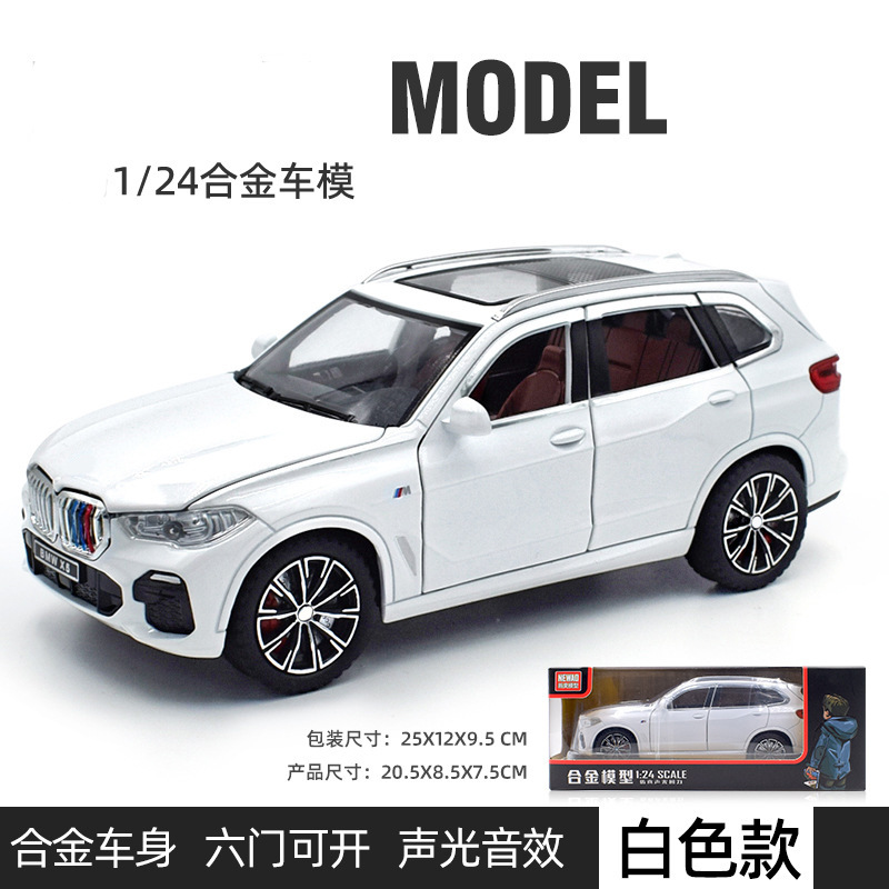 1:24 gran G G63 modelo de coche de aleación grande vehículo todoterreno de seis puertas con sonido y luz Tire hacia atrás coche de juguete para niños