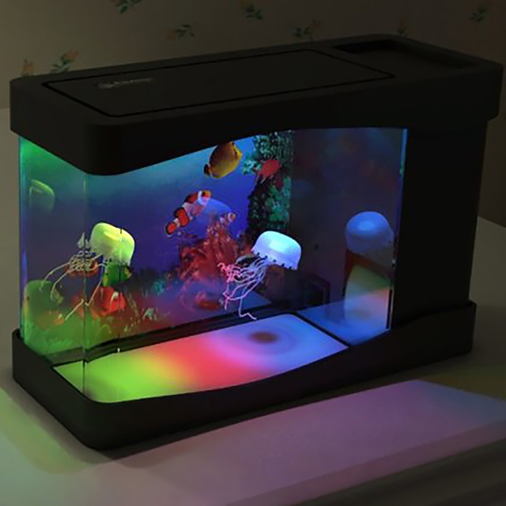 Supply water column lamp mini simulation water cannon lanterns simulation fish lamp LED fish lamp fish tank battery USB wire dual use