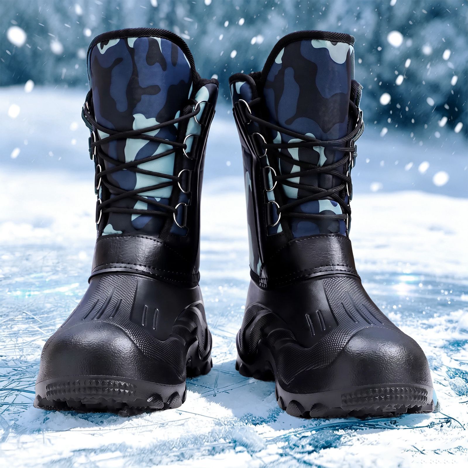 Men's Cotton Shoes 2026 Winter Cross-Border Hot-Selling Thickened Cotton Boots High-Top Non-Slip Waterproof Outdoor Casual Snow Boots