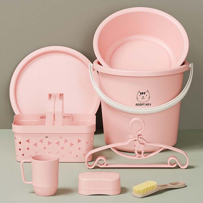 学生入学寮洗面用品5点セット洗面器バケツ6点セット学生洗面セットセットセット卸売り|undefined
