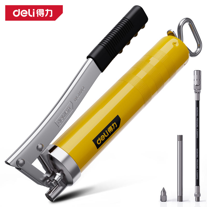 得力黄油枪注油器手动省力高压400cc600cc加注器批DL2602DQ80204