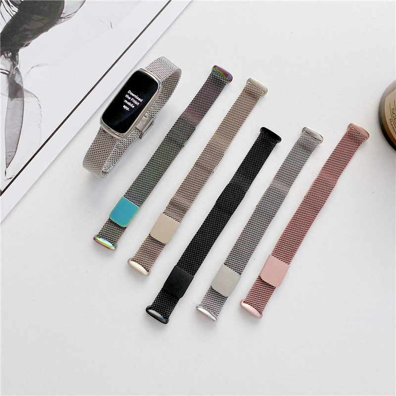 Fitbit Luxe браслет Миланский Сплит магнитный ремешок Миланский Браслет из нержавеющей стали браслет