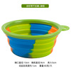 Factory direct supply camouflage silicone bowl pet folding bowl outdoor travel portable cat bowl pet supplies wholesale