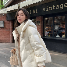 白灵儿羽绒服女冬季2024年新款短款小个子加厚白鸭绒高端洋气外套