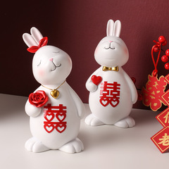 Beihanme Couple Rabbit Decorations – Perfect Wedding Gift & Favour for Your BFF, Unique and Creative New Marriage Present Available Wholesale
