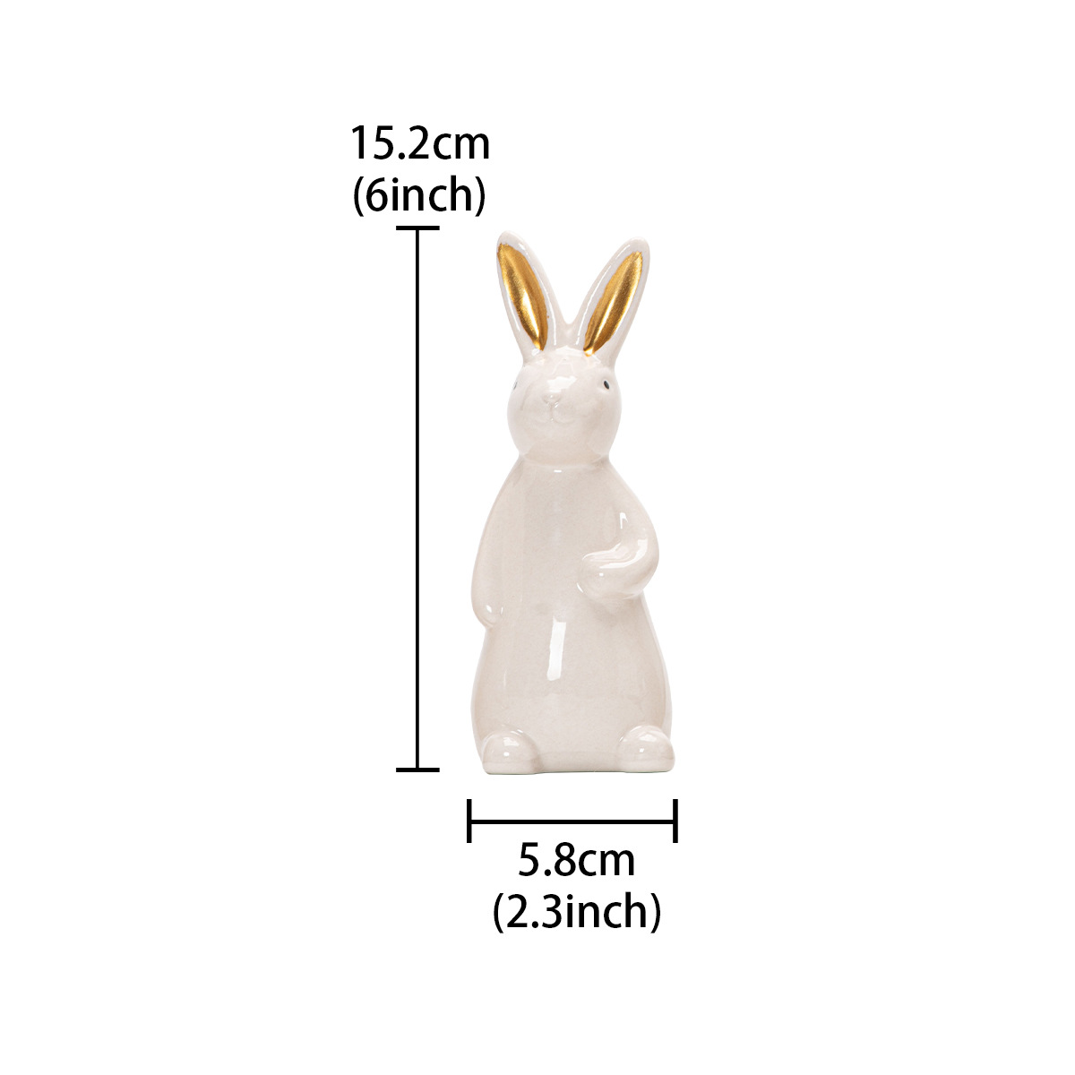황금귀 흰토끼 3가지 사이즈 - 중간 사이즈